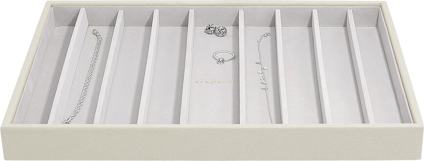 Módulo Organizador Stackers para collares, 9 compartimentos, tamaño supersize, beige claro