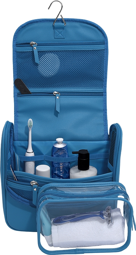 Neceser de viaje colgante Stackers, azul oscuro