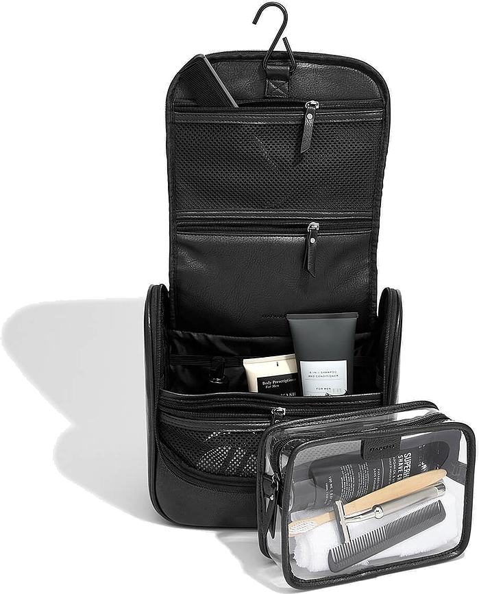 Neceser de viaje colgante Stackers, negro