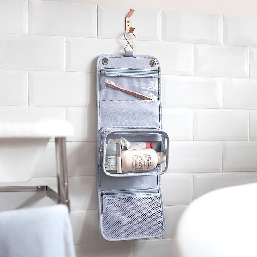 Neceser de viaje Stackers Pebble, colgante, gris piedra