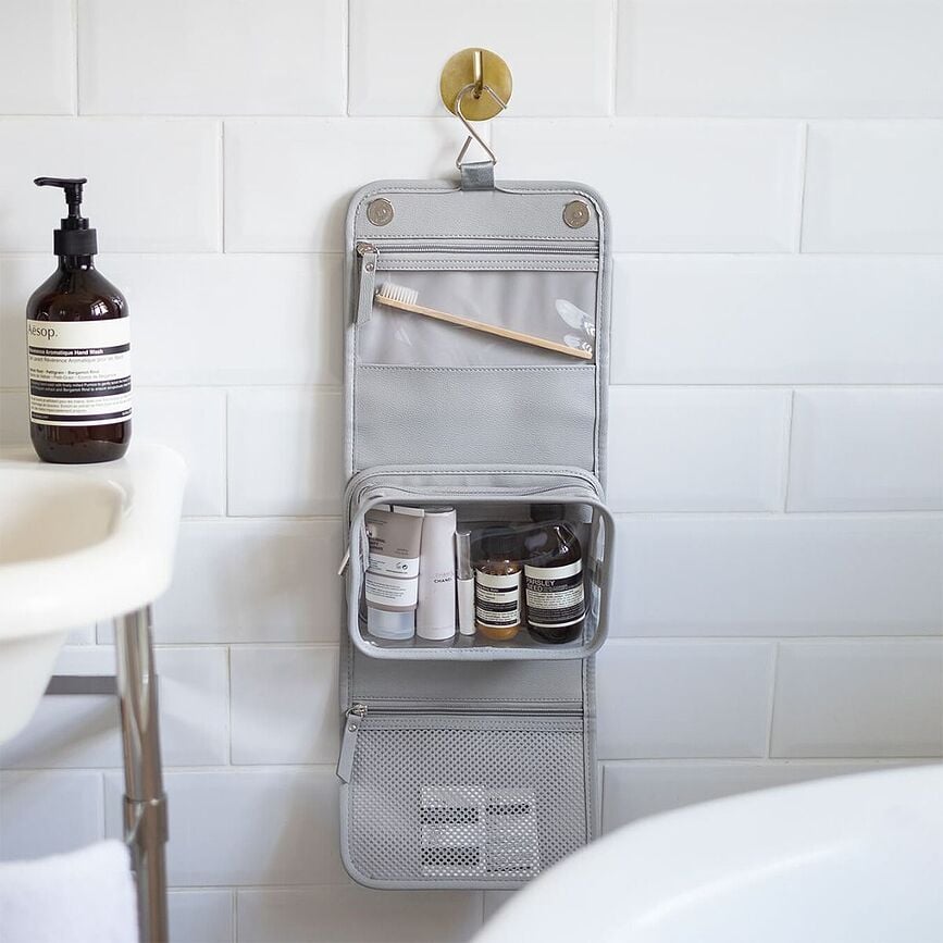 Neceser de viaje Stackers Pebble, colgante, gris piedra