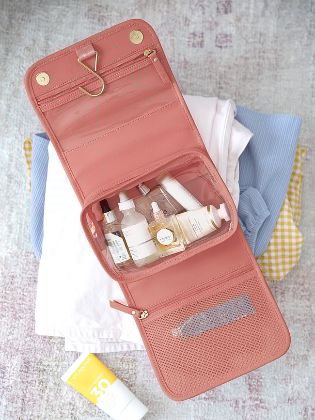 Neceser de viaje Stackers Pebble, colgante, gris piedra