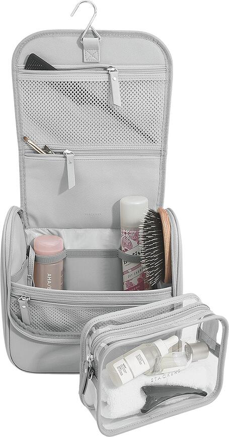 Neceser de viaje para colgar Stackers, gris piedra