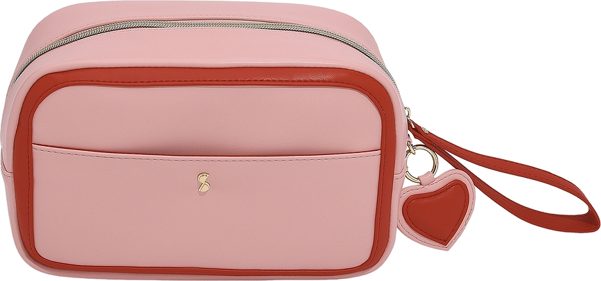 Neceser Stackers Heart, rosa y rojo