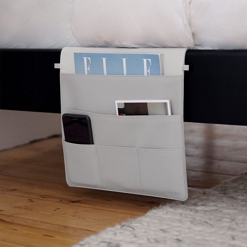 Organizador colgante para cama Stackers, talla L, beige claro