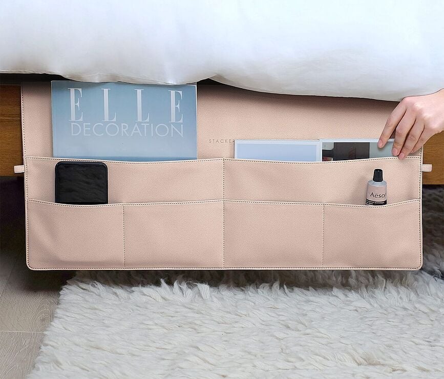 Organizador colgante para cama Stackers, talla L, beige claro