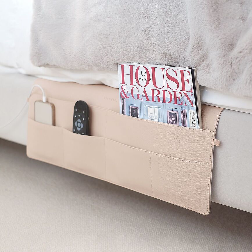 Organizador colgante para cama Stackers, talla L, beige claro