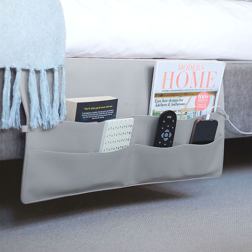 Organizador colgante para cama Stackers, talla L, beige claro