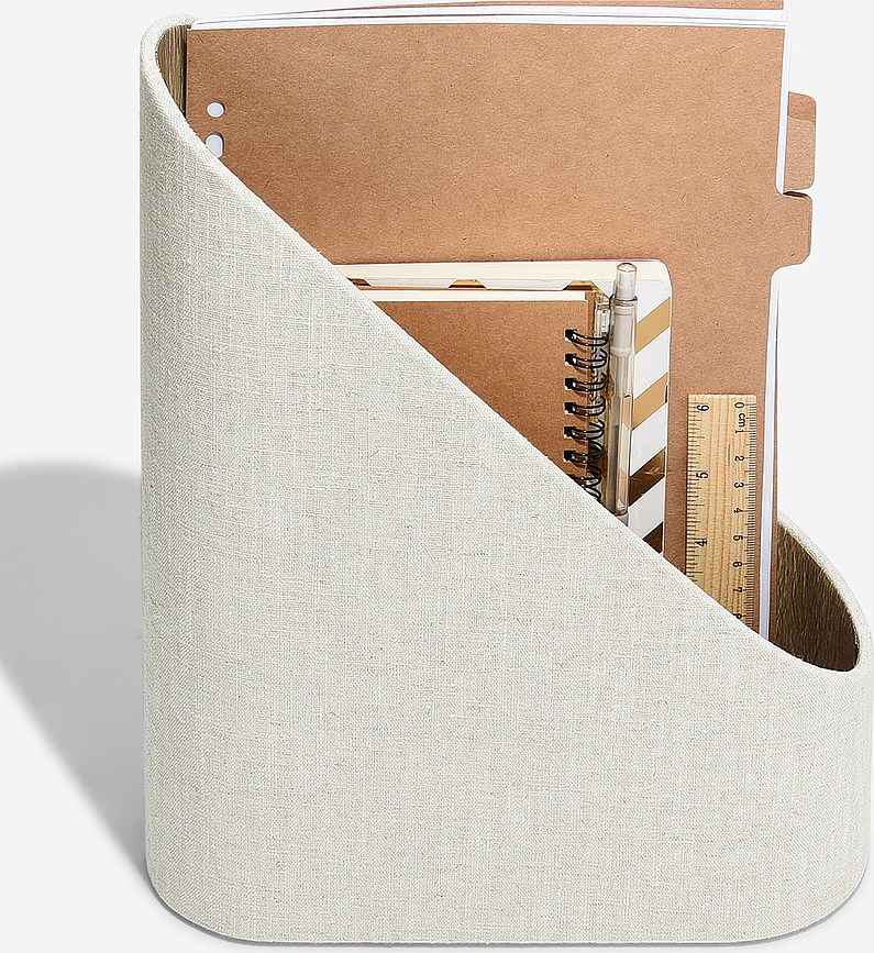 Organizador de Documentos de lino Stackers, beige claro
