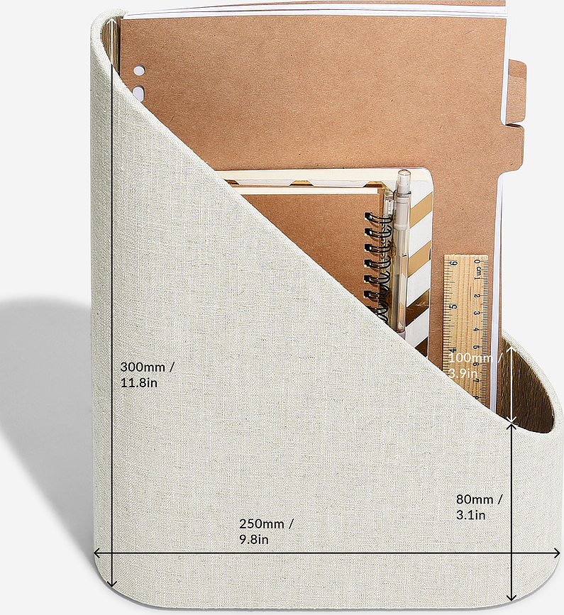 Organizador de Documentos de lino Stackers, beige claro