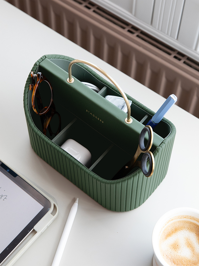 Organizador de escritorio Stackers, esmeralda, con asa