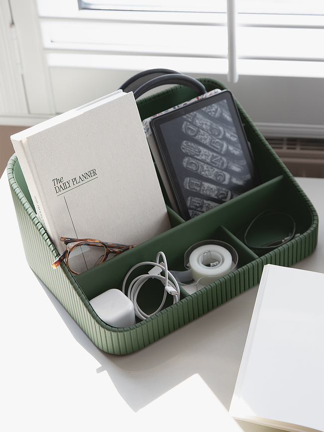 Organizador de Escritorio Stackers, 25 x 33 cm, verde esmeralda, con compartimento para cartas y documentos, Set de 2 piezas