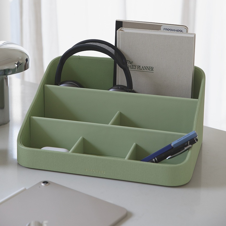 Organizador de Escritorio Stackers, 25 x 33 cm, verde esmeralda, con compartimento para cartas y documentos, Set de 2 piezas