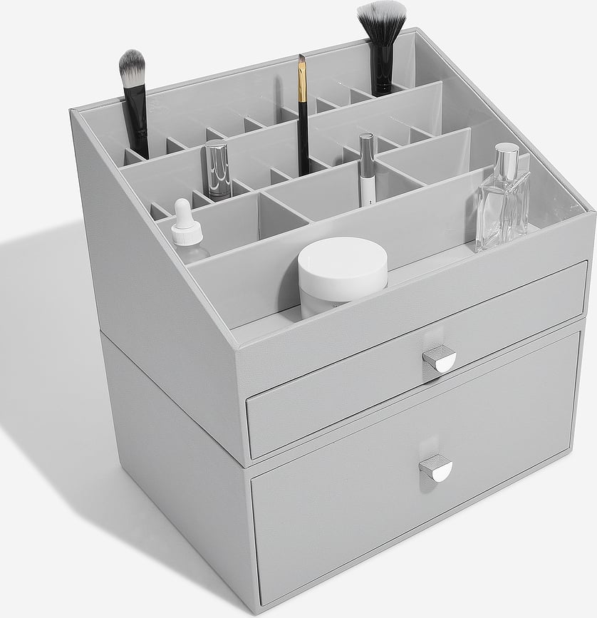 Organizador de cosméticos con 2 cajones Stackers Supersize, topo