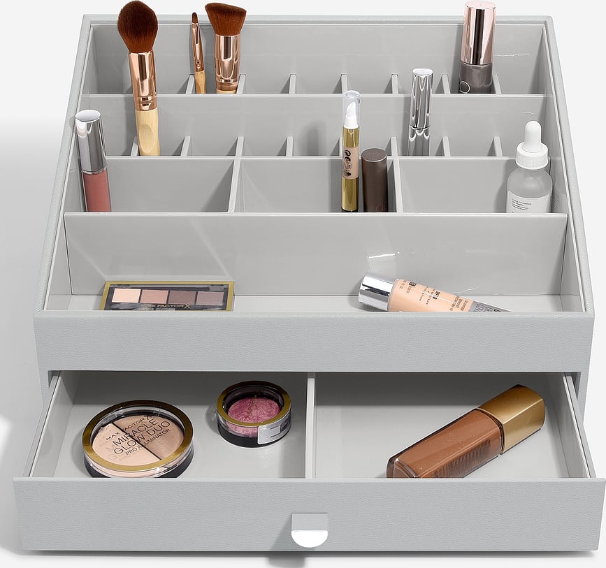 Organizador de cosméticos con 2 cajones Stackers Supersize, topo