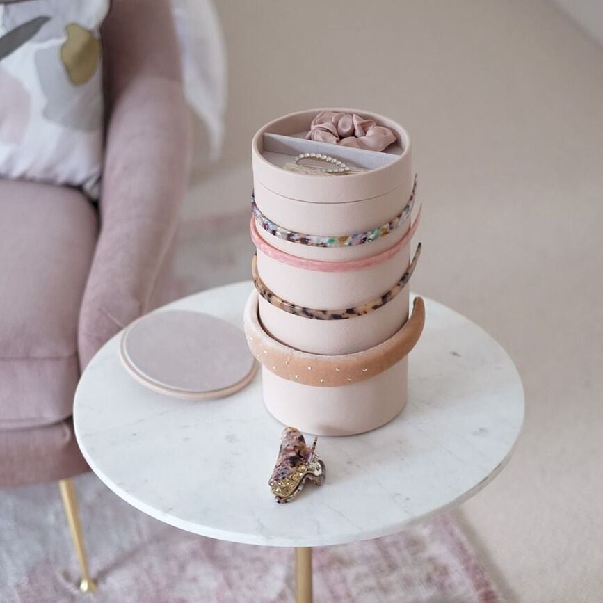 Organizador para accesorios de pelo Stackers, rosa