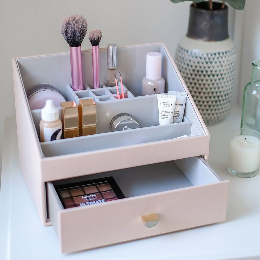 Organizador para cosméticos Stackers, gris piedra