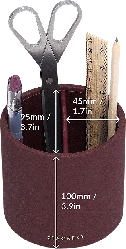 Organizador de Escritorio para material de oficina Stackers, burdeos, Set de 2 piezas