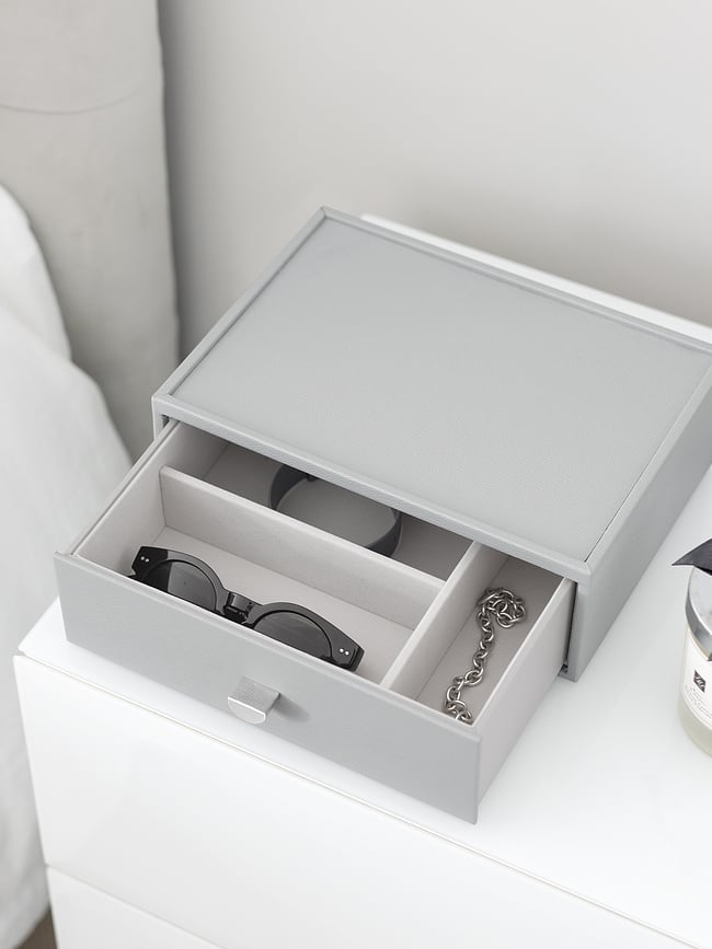 Organizador de cosméticos con 3 cajones Stackers Pebble, taupe