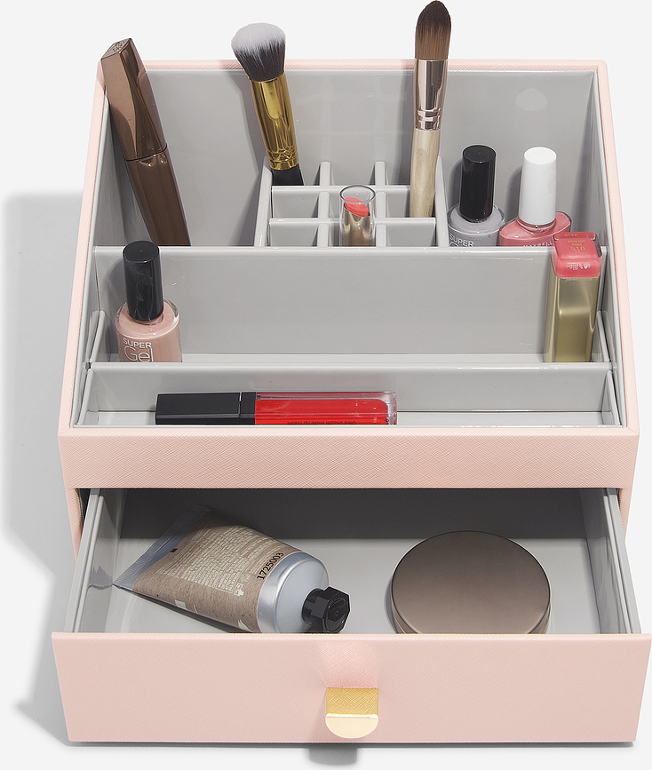 Organizador de cosméticos con 3 cajones Stackers Pebble, taupe