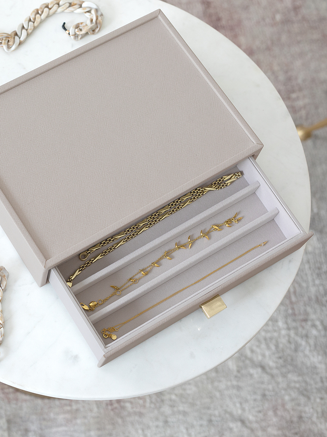 Organizador de cosméticos con 3 cajones Stackers Pebble, taupe