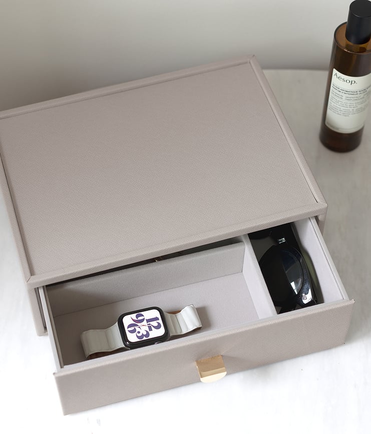 Organizador de cosméticos con 3 cajones Stackers Pebble, taupe