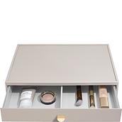 Organizator pentru produse cosmetice Stackers supersize taupe cu sertar cu gradație