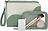 Portatrucchi Stackers Wave verde-crema con specchietto