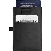 Portofel pentru pașaport și carduri Stackers Pebble negru