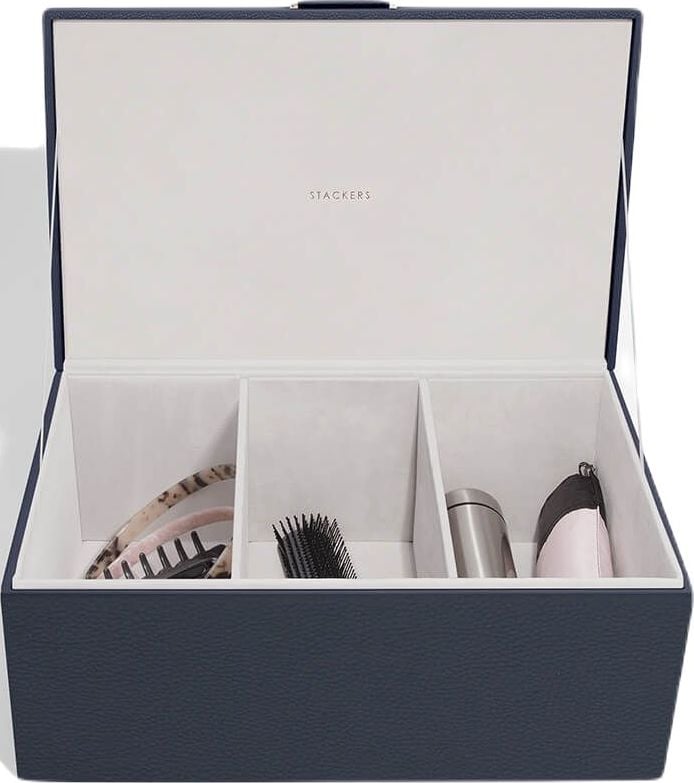 Pudełko do przechowywania Stackers Pebble 3 komorowe granatowe