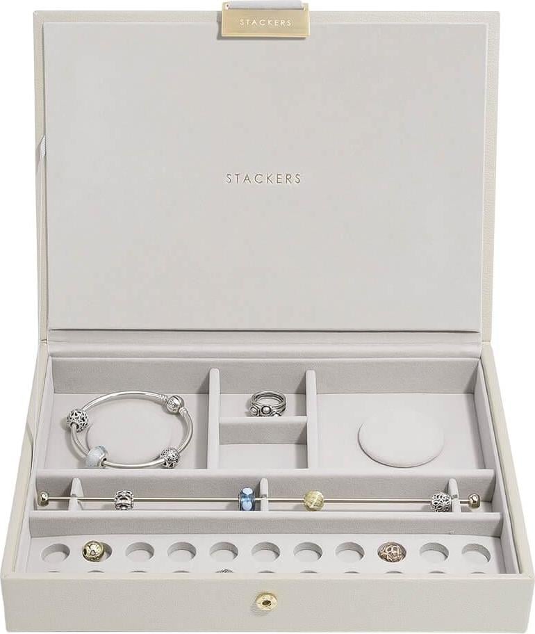 Pudełko na charmsy Stackers classic jasnobeżowe z pokrywką