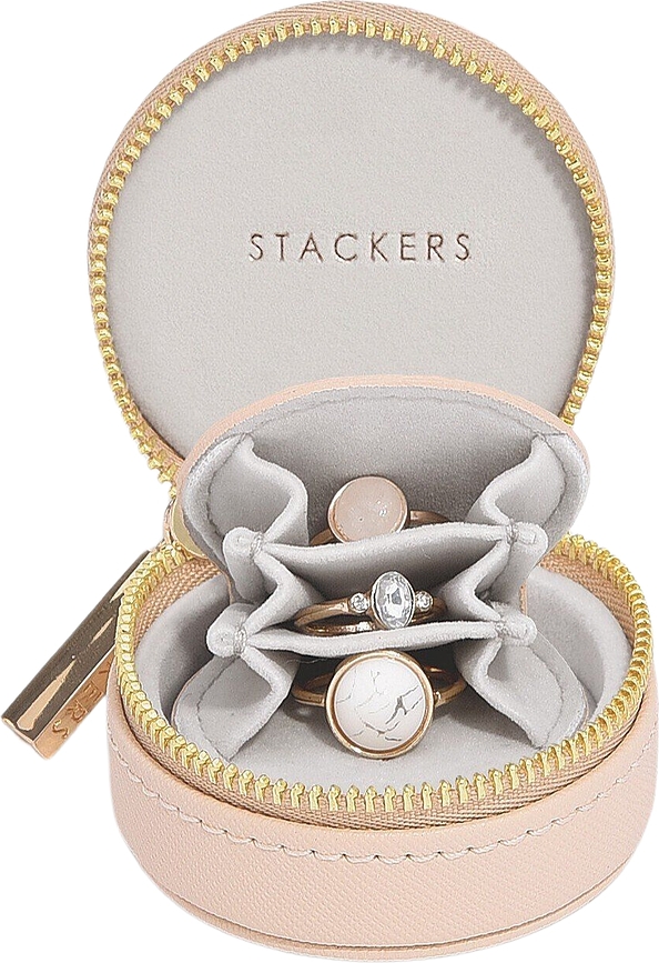 Pudełko podróżne na biżuterię Stackers Oyster mini różowe