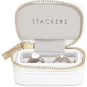 Pudełko podróżne na pierścionki Stackers mini białe