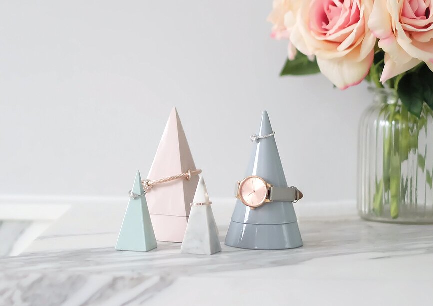 Pyramid Présentoir à Bijoux petit, vert-bleu