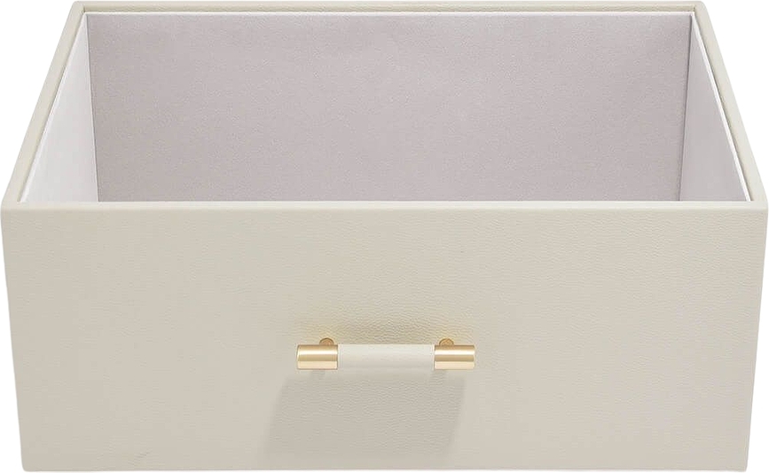 Scatola di stoccaggio Stackers Handled Pebble supersize beige chiaro