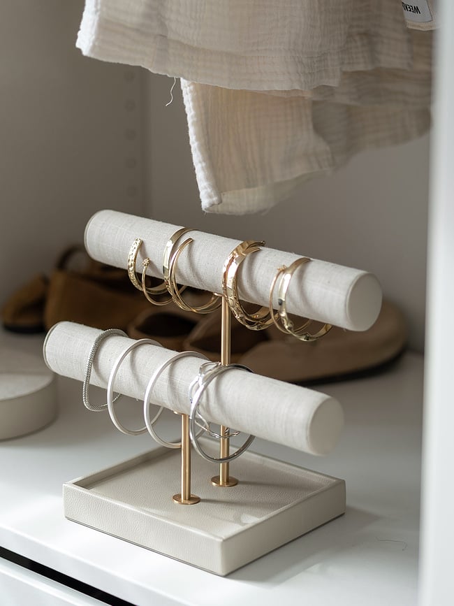 Soporte para Brazaletes de lino Stackers Bangle, beige claro