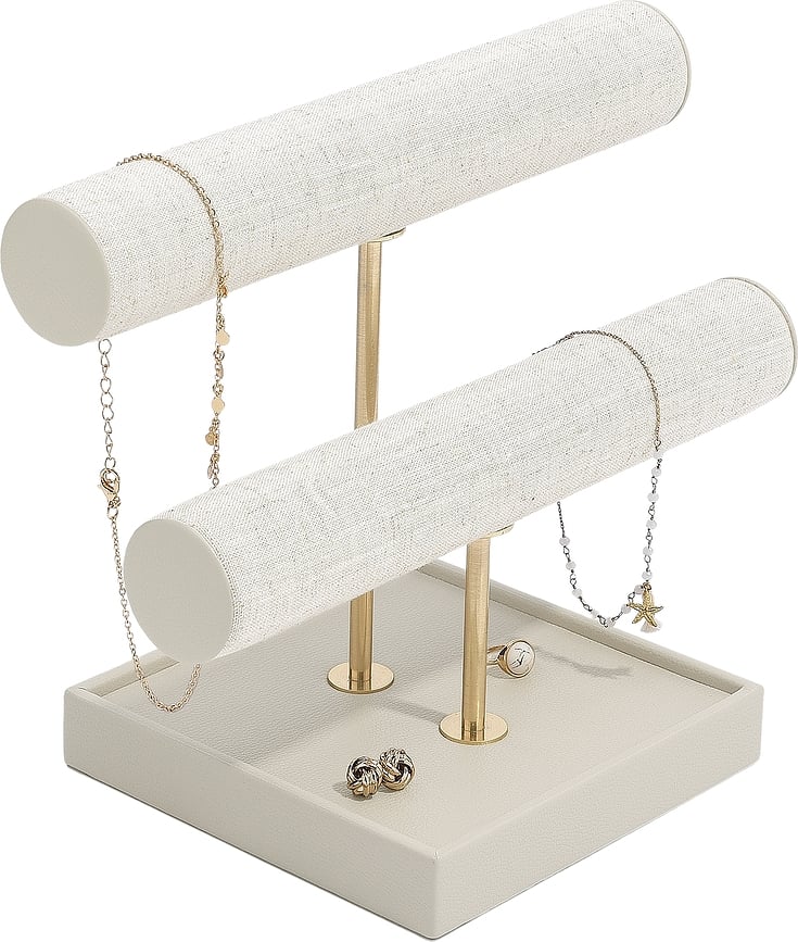 Soporte para Brazaletes de lino Stackers Bangle, beige claro