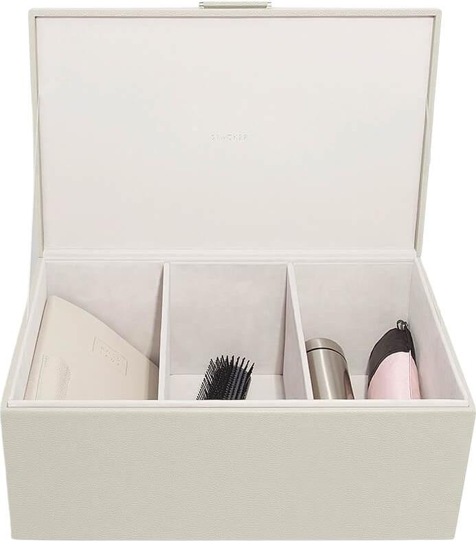 Stackers Aufbewahrungsbox 3-Fächer hellbeige