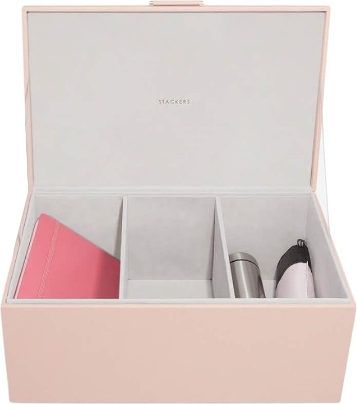 Stackers Aufbewahrungsbox 3-Fächer rosa