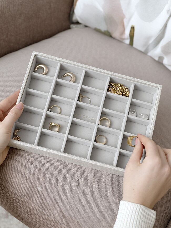 Stackers Boîte à Bijoux classique, à 25 compartiments, taupe