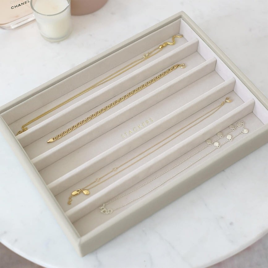 Stackers Boîte à bijoux avec 5 compartiments, Classic, velours, taupe