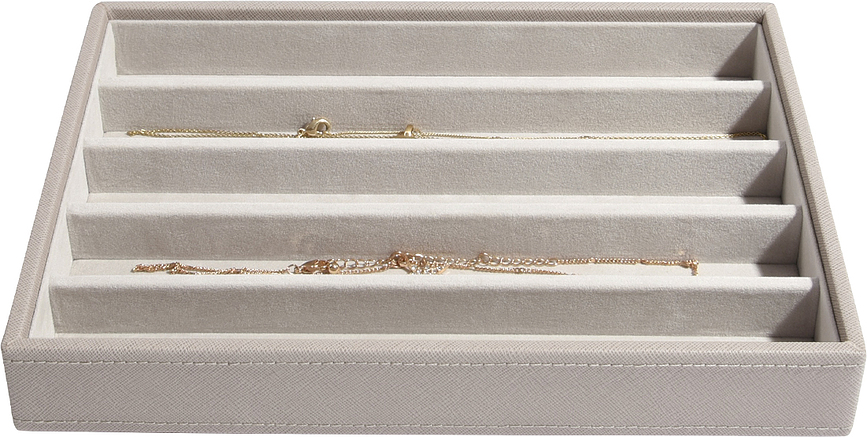 Stackers Boîte à bijoux avec 5 compartiments, Classic, velours, taupe