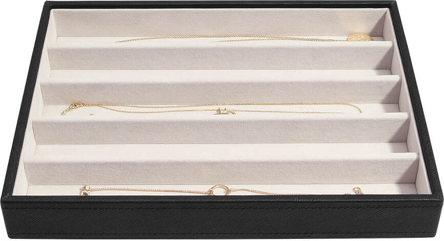Stackers Boîte à bijoux classique 5 compartiments, velours noir