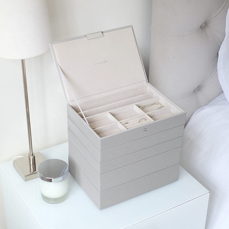 Stackers Boîte à bijoux classic, taupe, Set 5 pièces