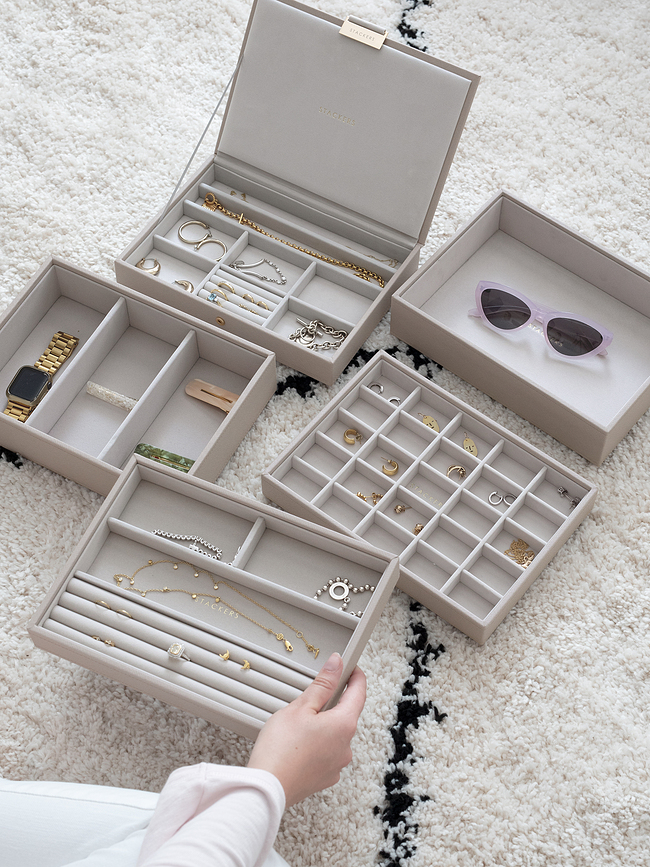 Stackers Boîte à bijoux classic, taupe, Set 5 pièces