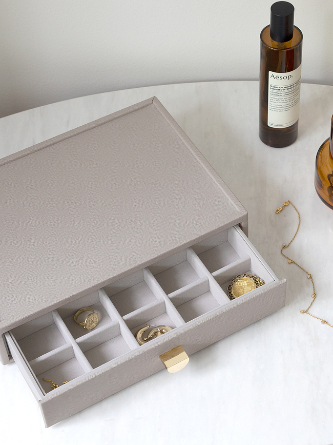 Stackers Boîte à Bijoux classic, avec tiroir, à 20 compartiments, taupe