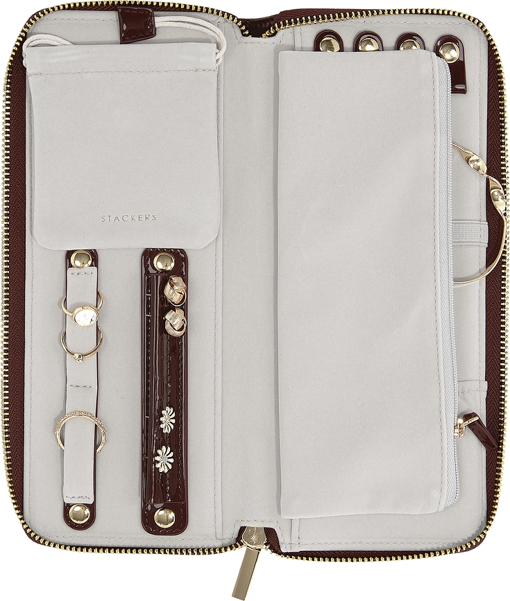 Stackers Boîte à Bijoux de Voyage, avec porte-bagues, cerise