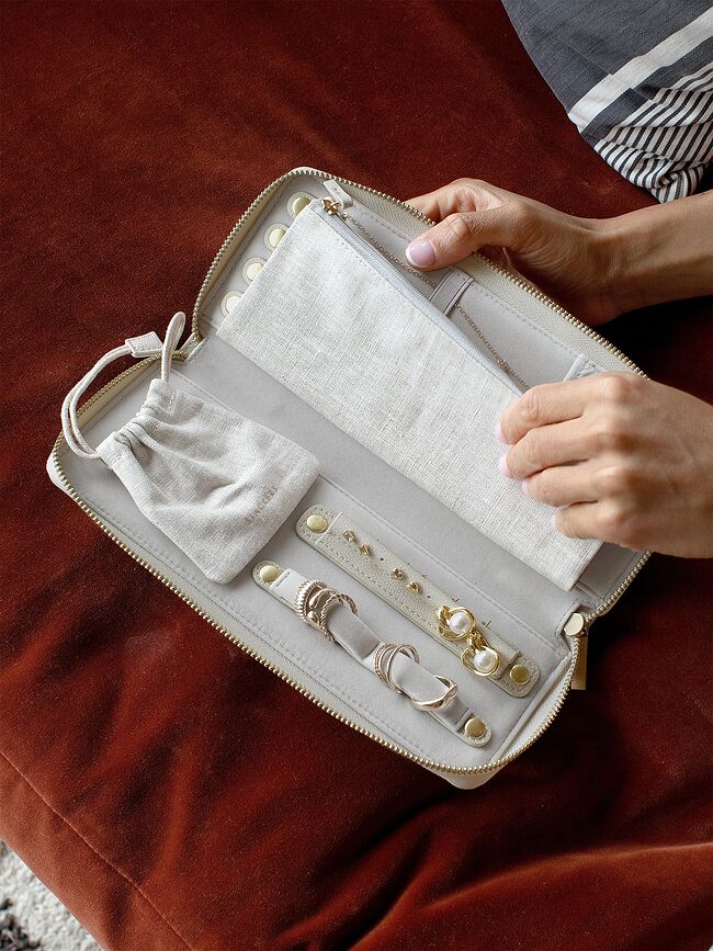 Stackers Boîte à bijoux de voyage, avec emplacement pour bagues, vert sauge