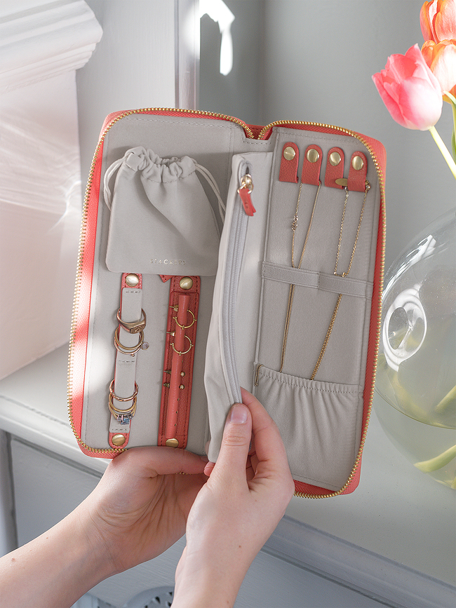 Stackers Boîte à bijoux de voyage, avec emplacement pour bagues, vert sauge