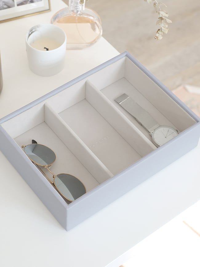 Stackers Boîte à bijoux double, classique, taupe